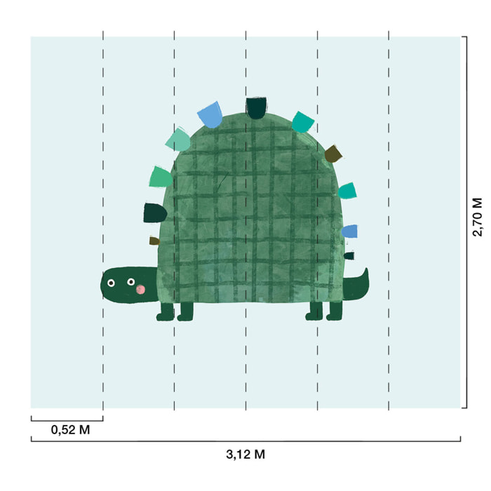 Papier peint enfant tortue alligator Intissé