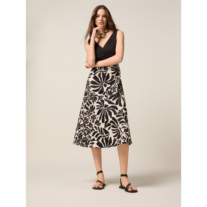 Oltre - Vestito midi combinato - Nero