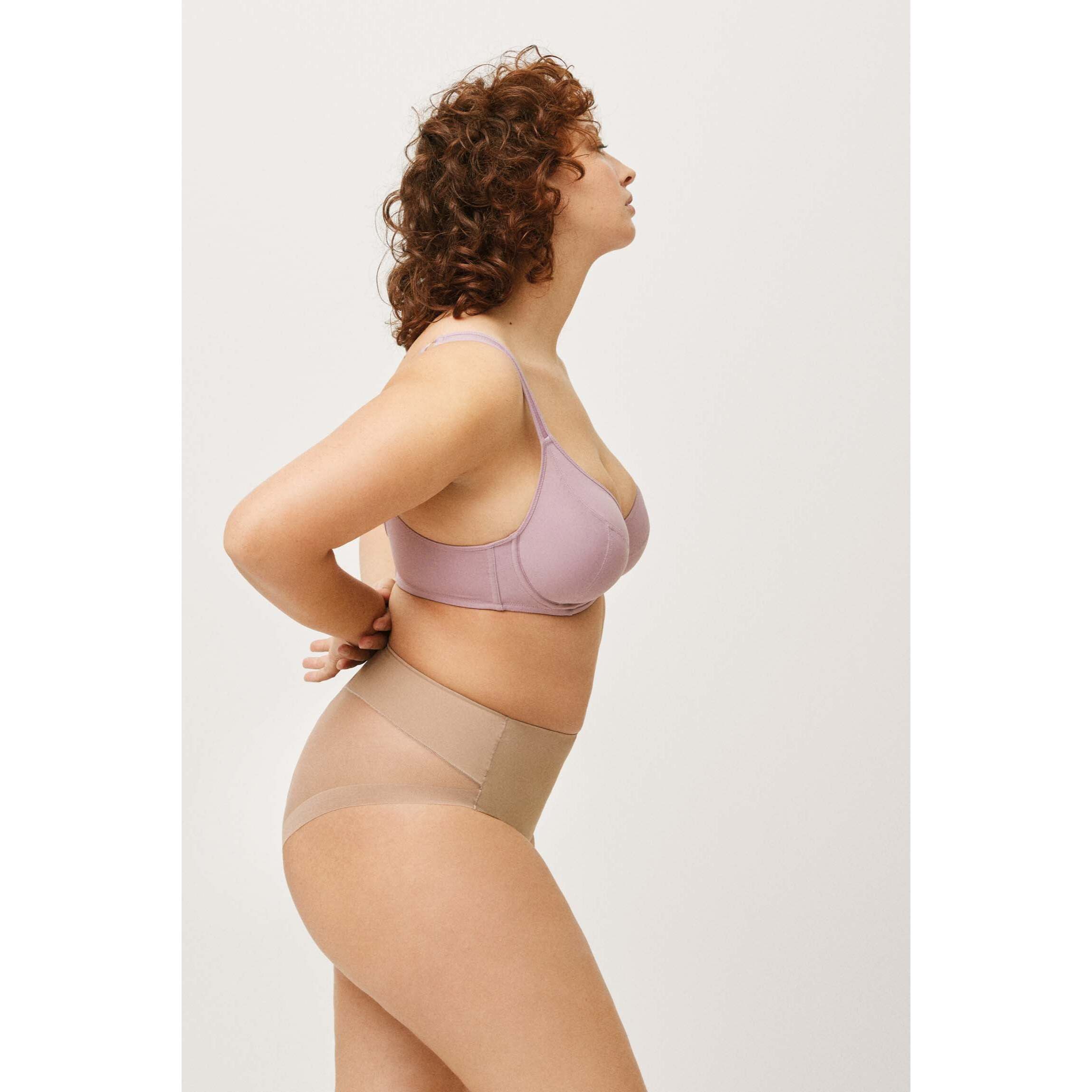 Slip midi snellente in tulle a compressione media con visone