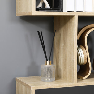 Librería de 6 Niveles, Estantería para Libros, 80x23x192 cm, Estantería Moderna para Salón, Dormitorio, Estudio, Oficina, Roble