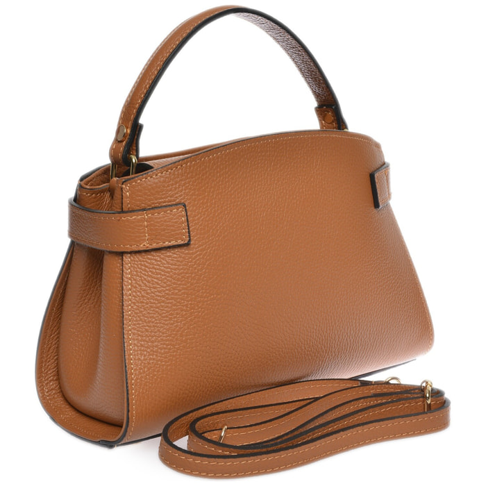 Borsa a mano Anna Luchini Cammello