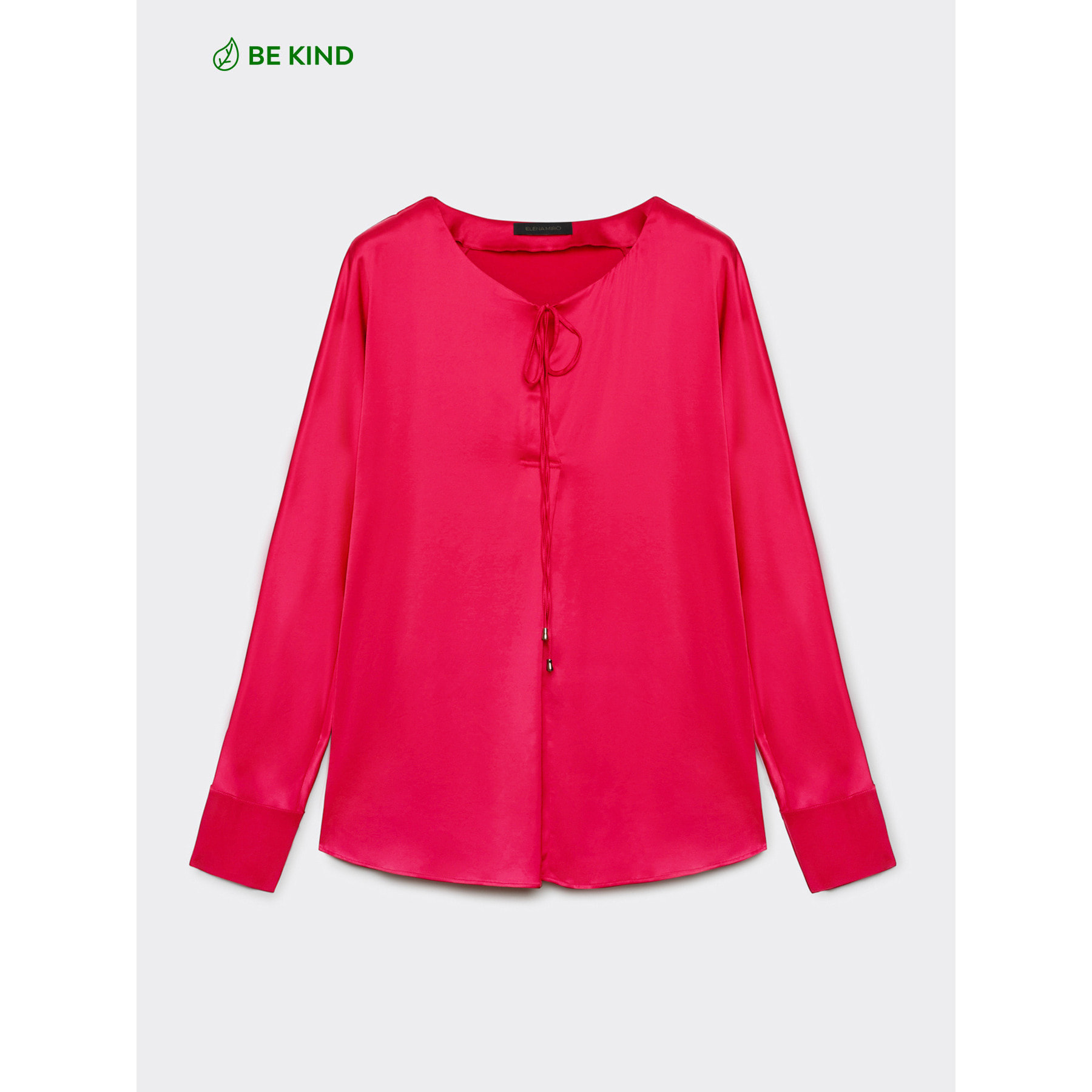 Elena Mirò - Blusa in raso di viscosa LENZING™ ECOVERO™ - Fucsia