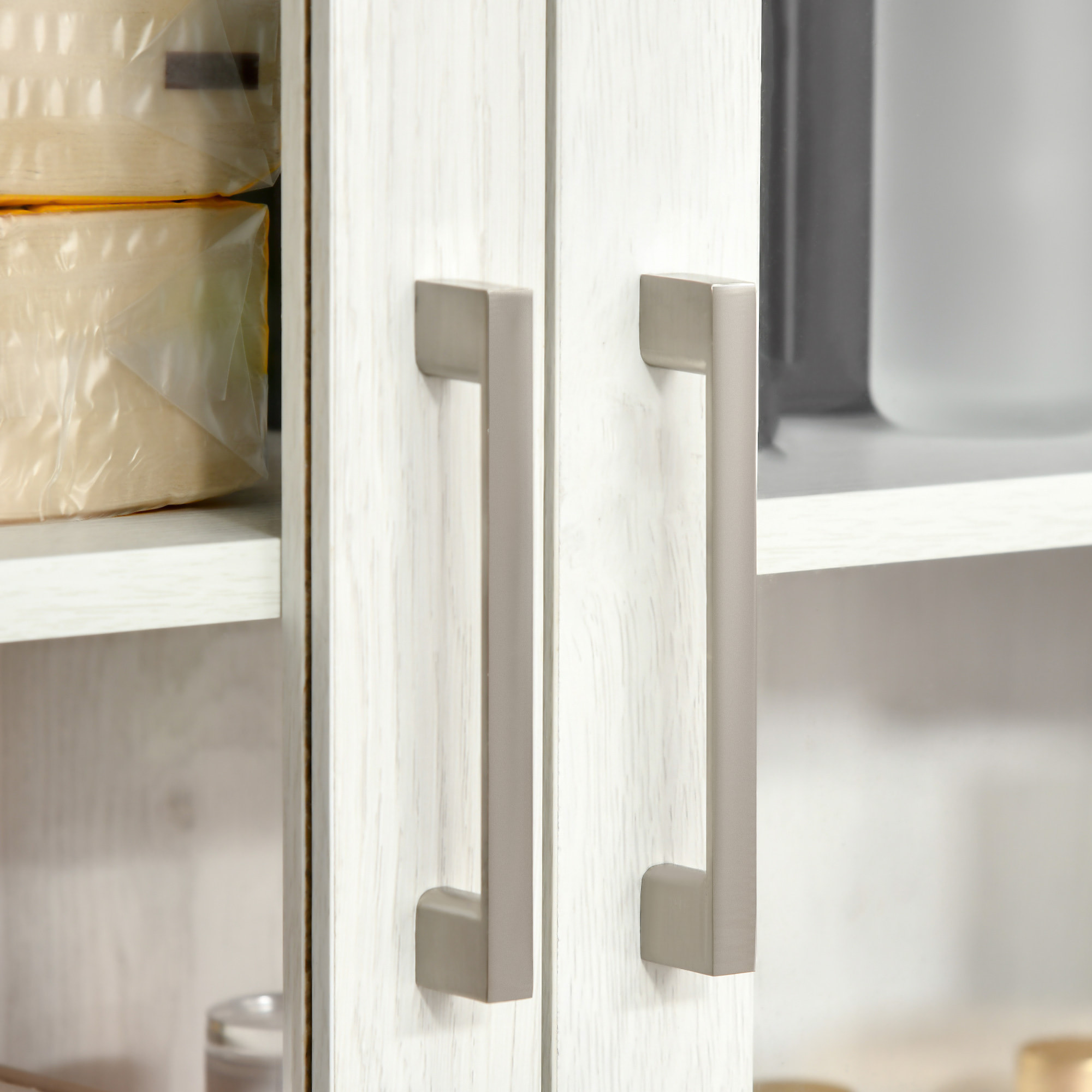 Armario de Baño de Pared con 2 Puertas de Vidrio Estante Ajustable 60x19,5x54 cm