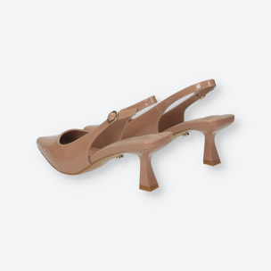 Décolleté sling back Donna Tata Italia Beige