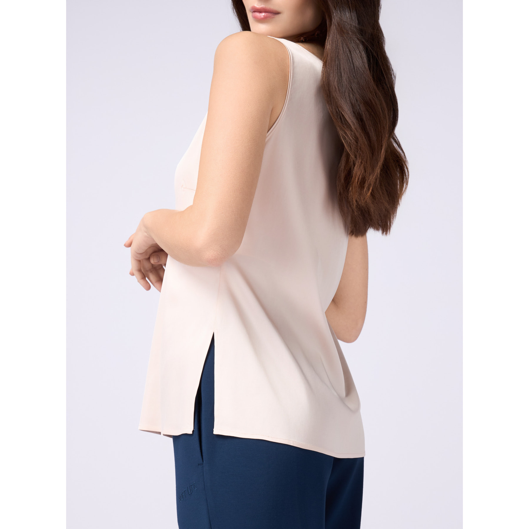 Oltre - Top in raso di viscosa - Rosa