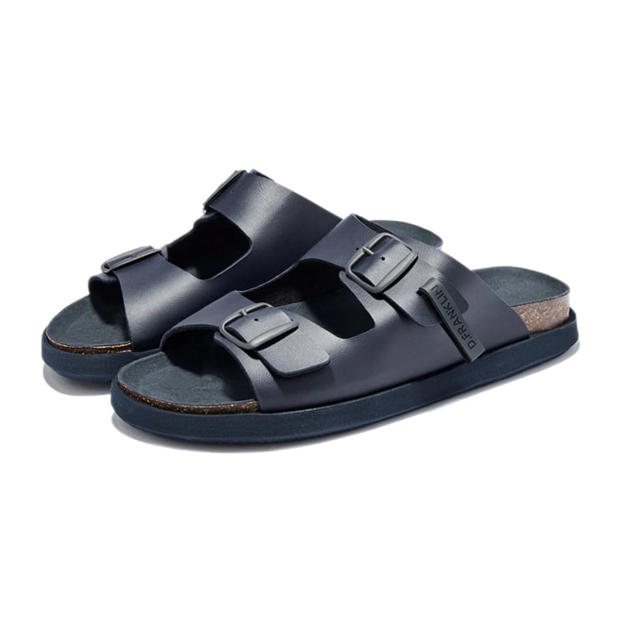 Sandalias de Hombre Cierre Hebilla en Azul Marino Vibe