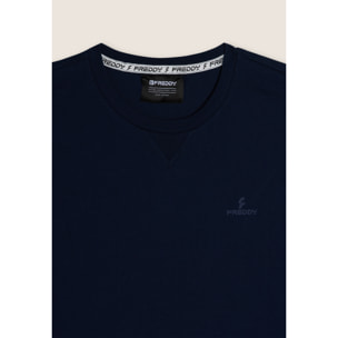 Completo sportivo in cotone con t-shirt e bermuda