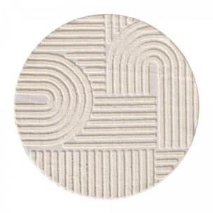 Tapis salon au motif géométrique en relief, design épuré, MANON