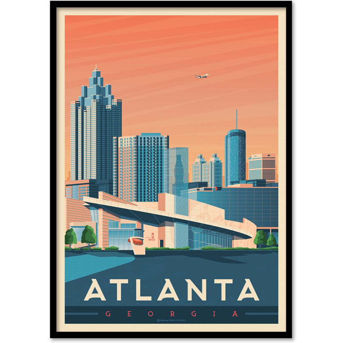Affiche - Atlanta - Olahoop Travel Posters