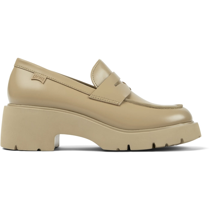 Mules - CAMPER Milah - Beige - Pelle liscia