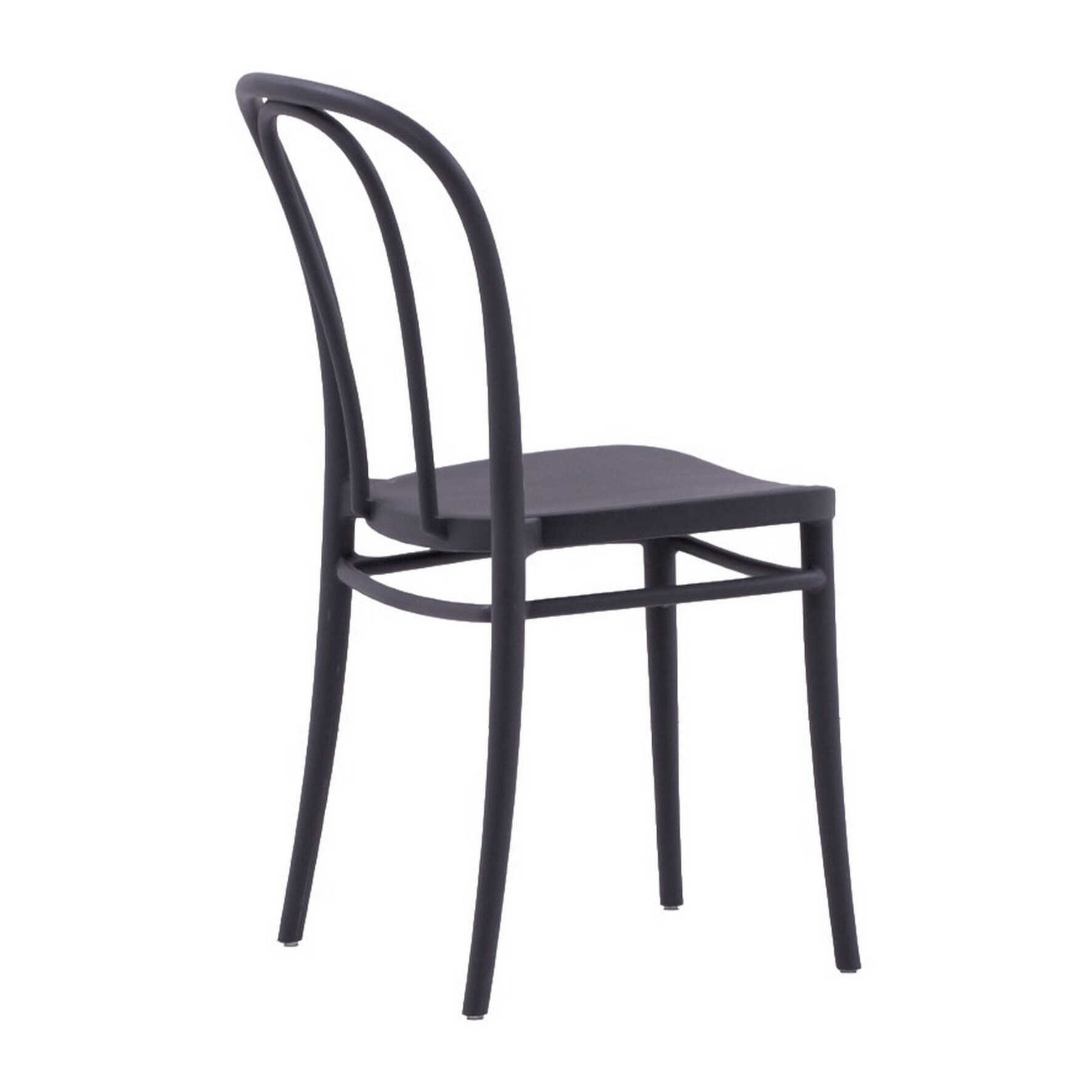Set di 4 sedie BRISTOL in polipropilene antracite, impilabili