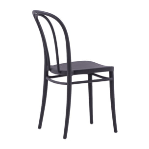 Set di 4 sedie BRISTOL in polipropilene antracite, impilabili