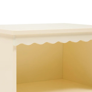 Table de Chevet Bouli Enfant 2 Niveaux Beige 40x30x50,5 cm