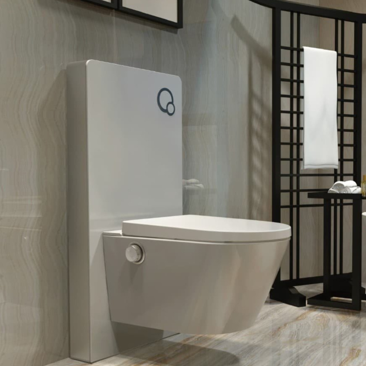 Glass bâti-support pour WC suspendu, hauteur 100,3 cm, double chasse 3/6 L, blanc (SATAMGW)