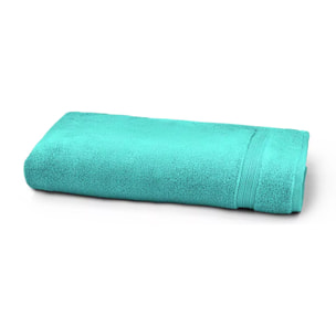 Drap de douche pur coton 550 g/m² uni bleu Elea curacao