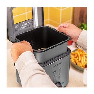 Cecotec Friteuse électrique CleanFry Advance 1500 Black d’1,5 L en acier inoxyda