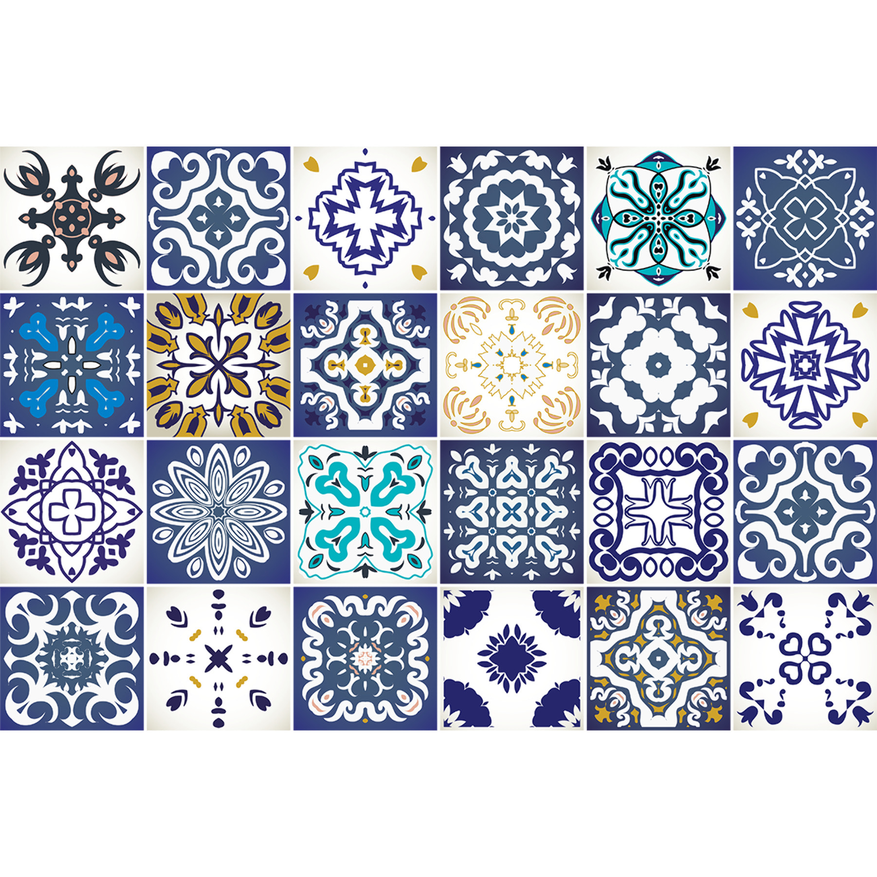 Stickers décoration Meuble - Sticker adhésif Cuisine Salon - 24 STICKERS CARRELAGES MEUBLE LETICIANA