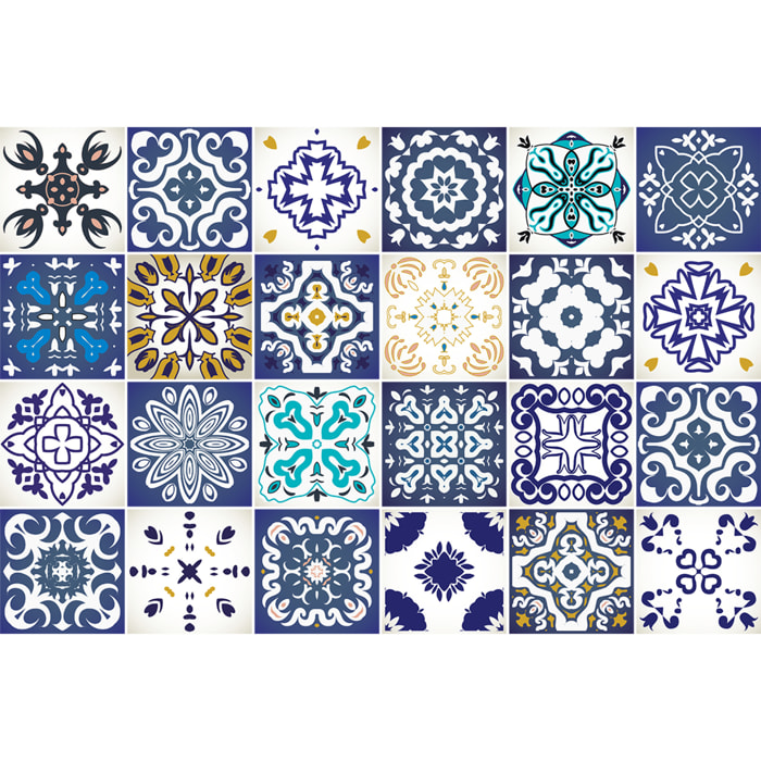 Stickers décoration Meuble - Sticker adhésif Cuisine Salon - 24 STICKERS CARRELAGES MEUBLE LETICIANA