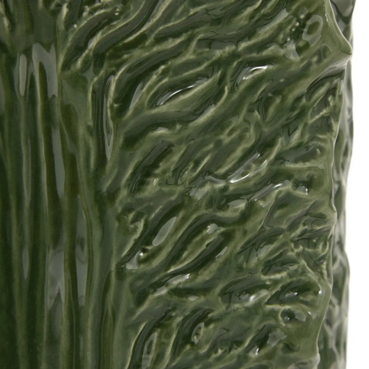 Vase en céramique salade Lisière H.20cm vert