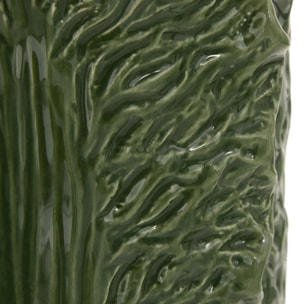 Vase en céramique salade Lisière H.20cm vert