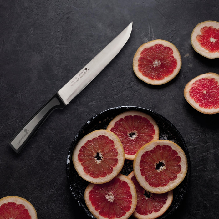 Masterpro Sharp - Cuchillo Jamonero 28 cm, de Acero Inoxidable, Acabado en Mate, Mango Estampado, Profesional