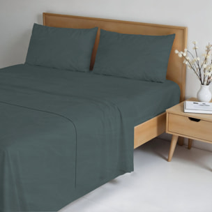 COMPLETO LETTO WATER WASHED, 100% Microfibra, No Stiro - SALVIA