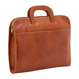Borsa da lavoro uomo in vera pelle - Modello False - 100% Made in Italy - 40.0 x 30.0 x 6.0 cm