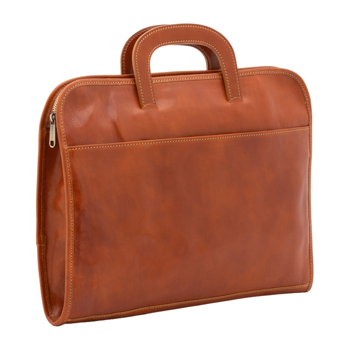 Borsa da lavoro uomo in vera pelle - Modello False - 100% Made in Italy - 40.0 x 30.0 x 6.0 cm