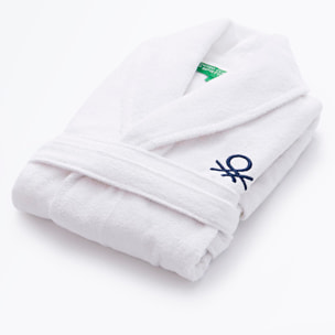 Albornoz 340gsm 100% algodon blanco benetton