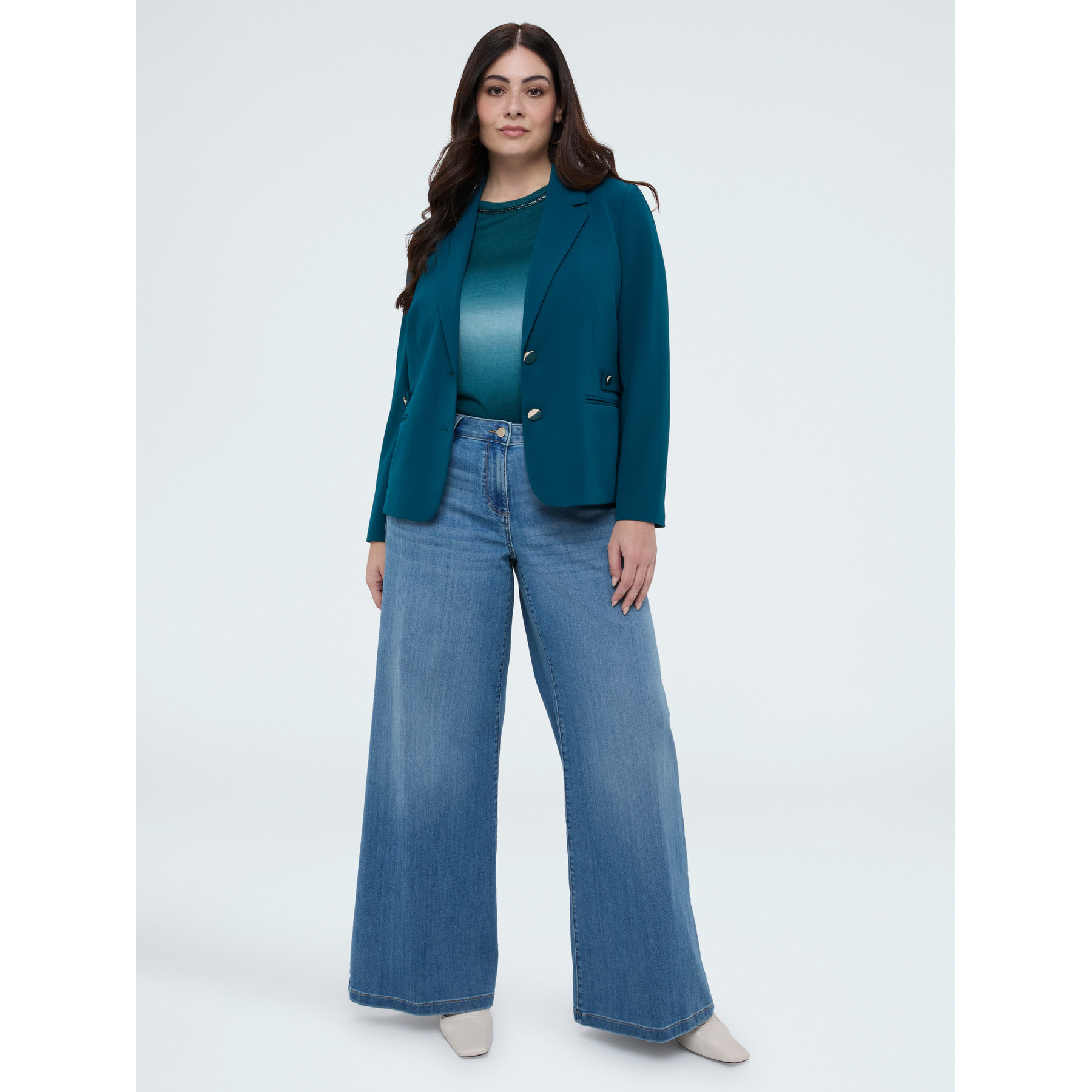 Fiorella Rubino - Jeans Wide Leg lavado light blue - Light - blue