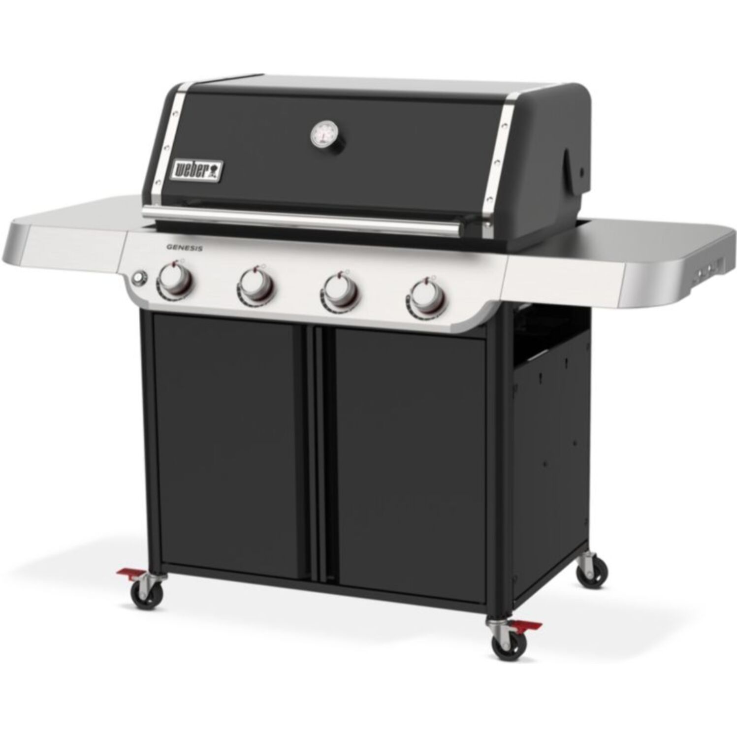 Barbecue gaz WEBER Genesis E-415 black 4 brûleurs sur chariot, 86x48 cm