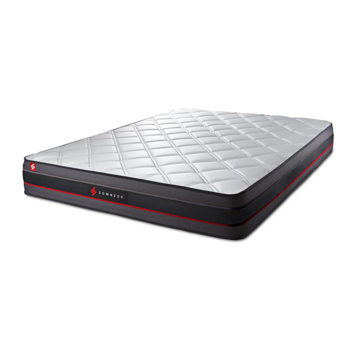 Matelas Mémoire de forme - Confort ferme et accueil enveloppant - 24 d'épaisseur, 5 zones de confort - Bien-être nuit après nuit - 2 places