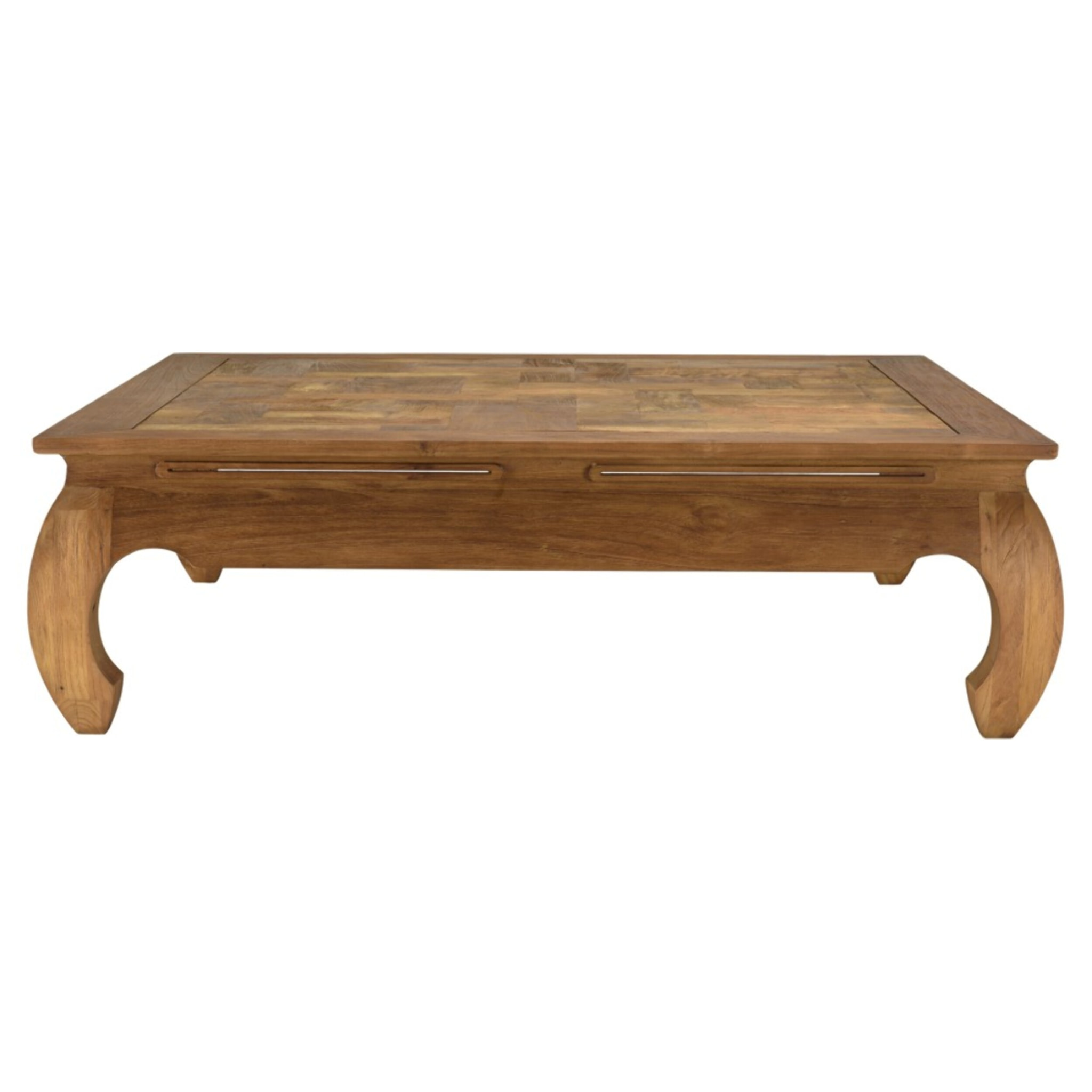SIXTINE- Table opium 120x120cm en teck recyclé plateau mosaïque
