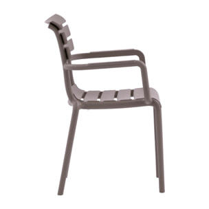 Set 2 poltrone in polipropilene colore tortora