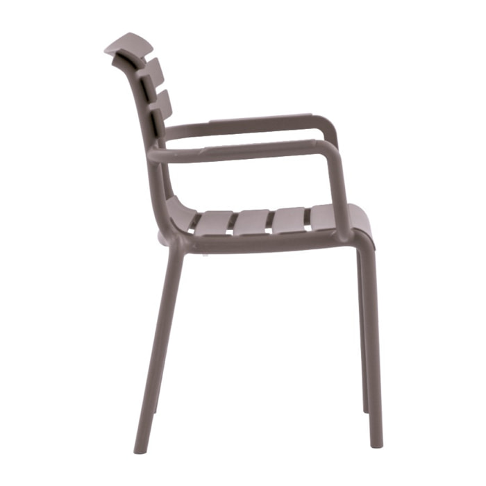 Set 2 poltrone in polipropilene colore tortora