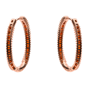 Pendientes Rendla acabado oro rosa 18k