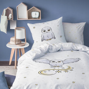 Parure de lit imprimée 100% coton, HARRY POTTER OWL