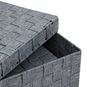 Set de 2 paniers Lise gris