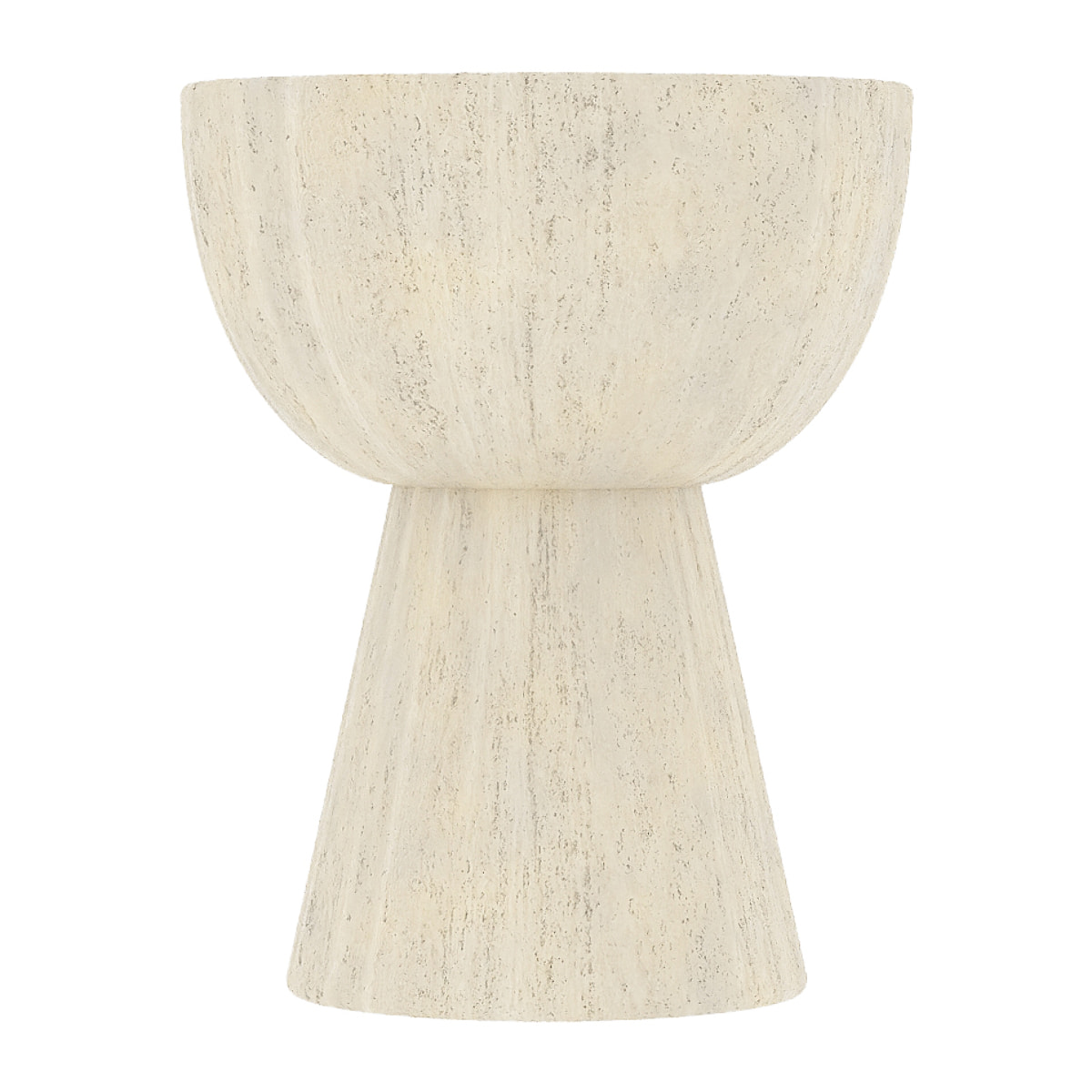 Dahlia – Table d'appoint en magnésie blanche mouchetée