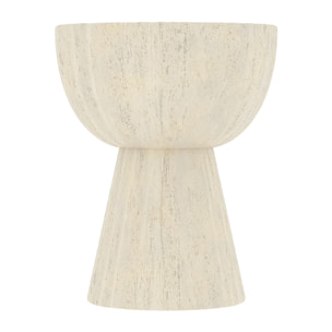 Dahlia – Table d'appoint en magnésie blanche mouchetée