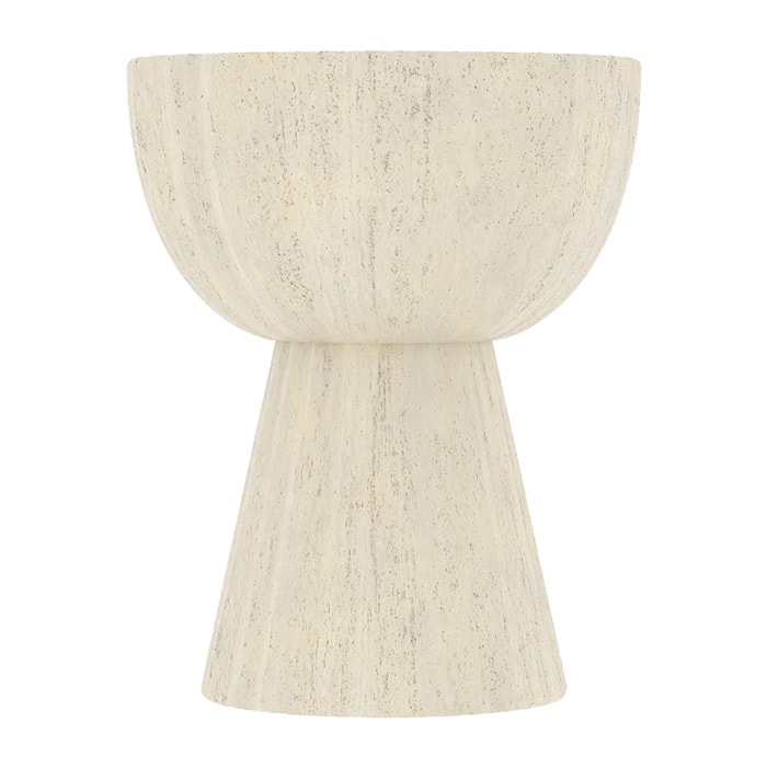 Dahlia – Table d'appoint en magnésie blanche mouchetée