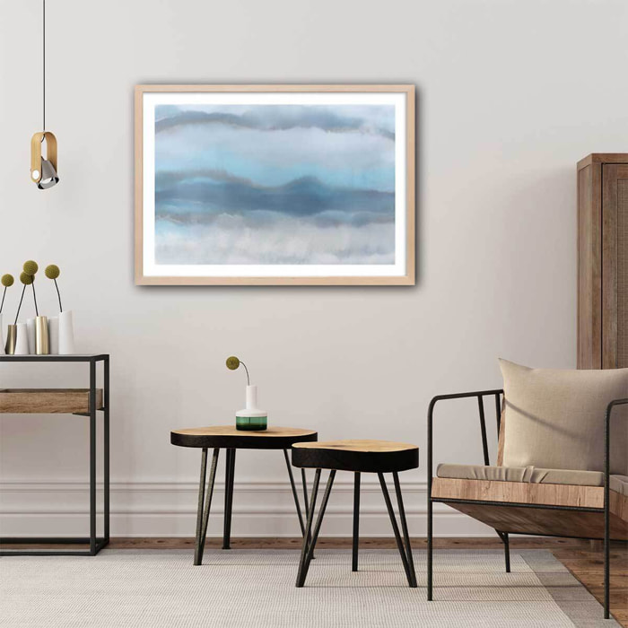 Poster cold moutain Affiche + cadre en bois - Chêne