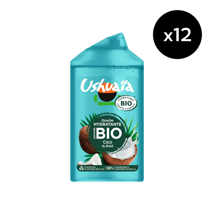 Lot de 12 - Ushuaïa Douche Certifiée Bio Coco 250ml