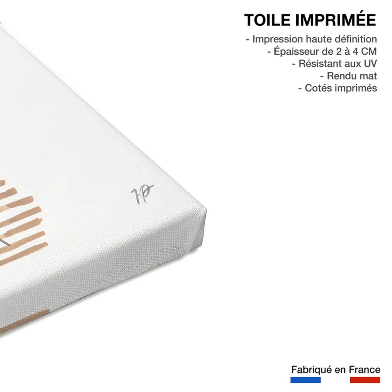 Décoration fleur feuille en éventail Toile imprimée