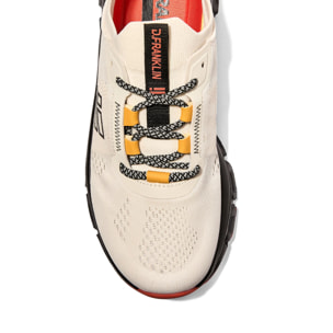 Zapatillas Unisex Aero Mesh en Blanco y Negro D.Franklin