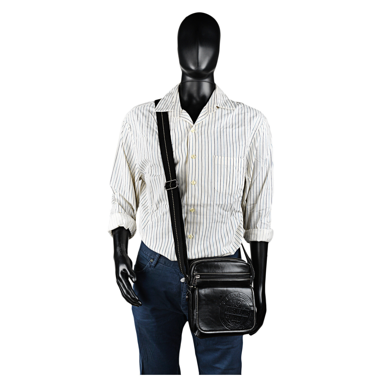 Bandolera Hombre Pu/Piel Lois Desert Negro