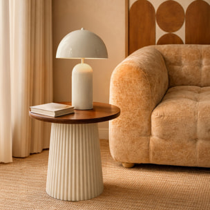 Lampe en métal écru CHLOE