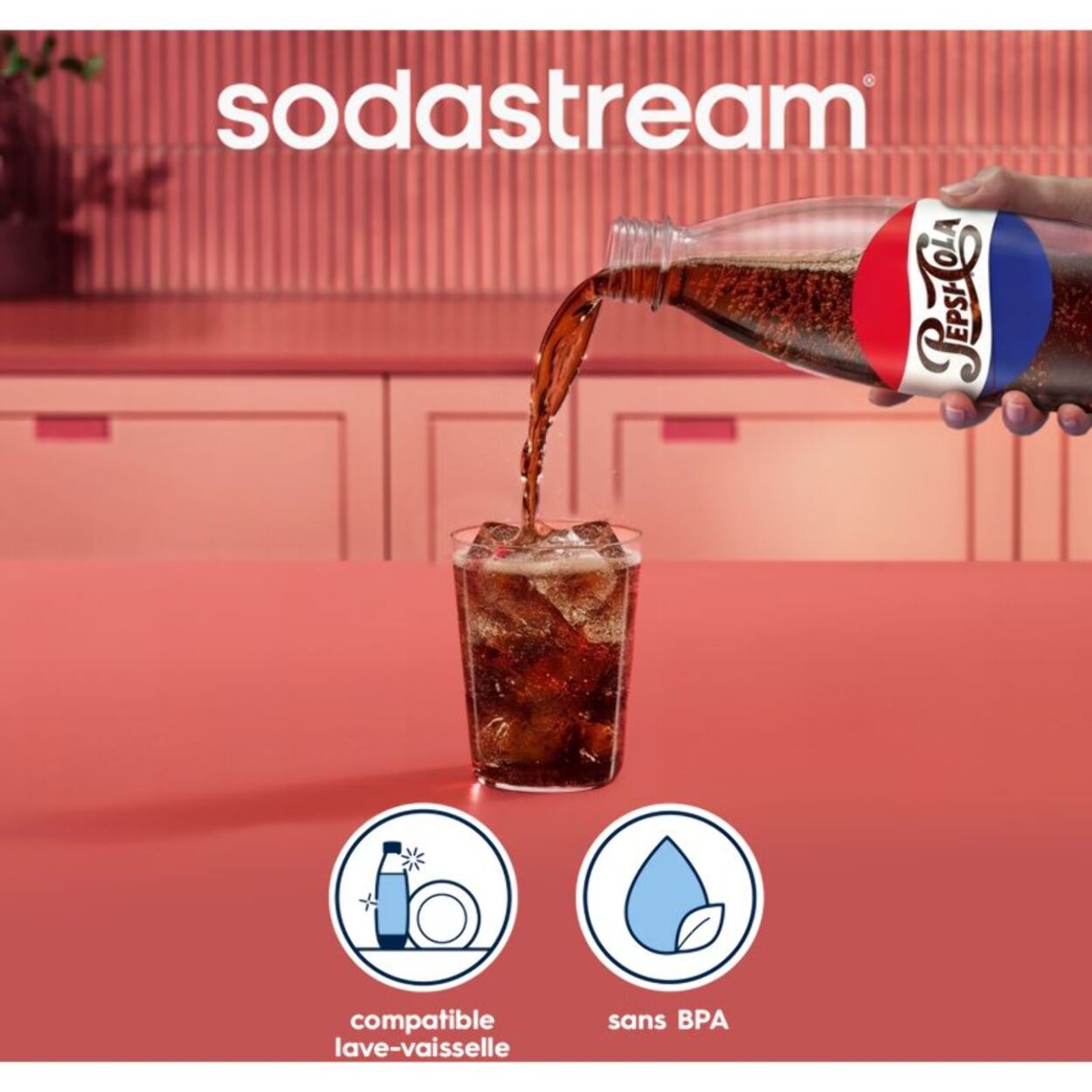 Bouteille SODASTREAM 1L Fuse Pepsi édition limitée