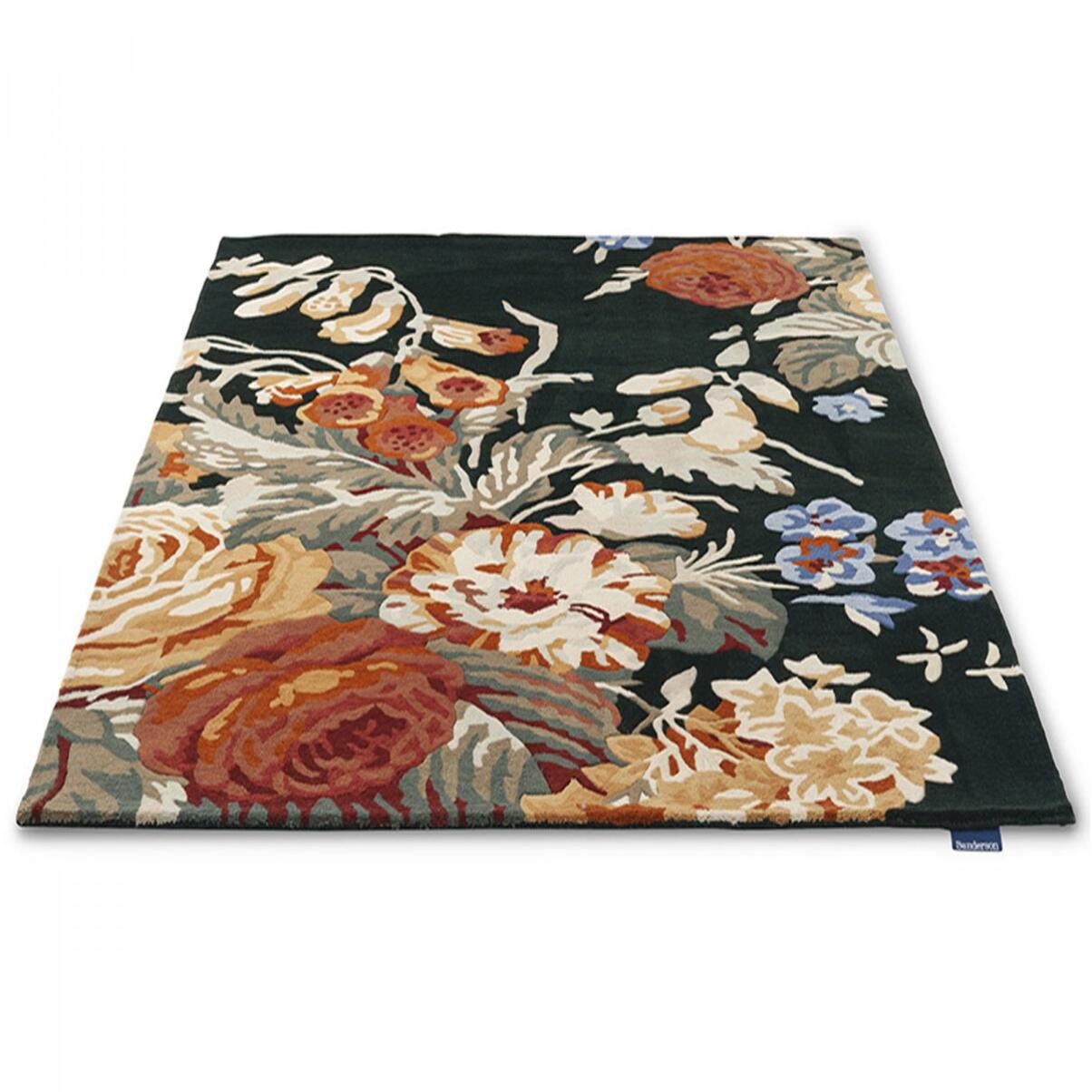 Tapis salon et chambre fait à la main en laine motif floral NIIL