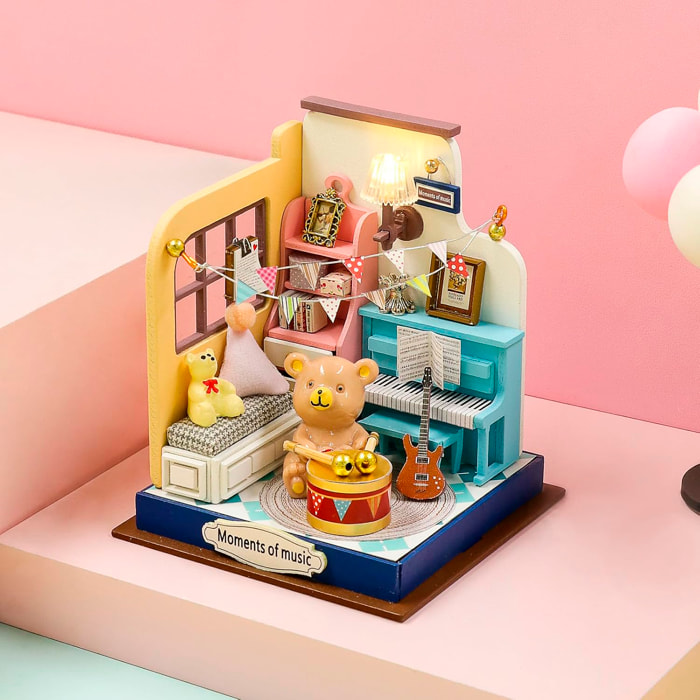 Momentos musicales. Maqueta 3D realista con gran detalle y luces led.